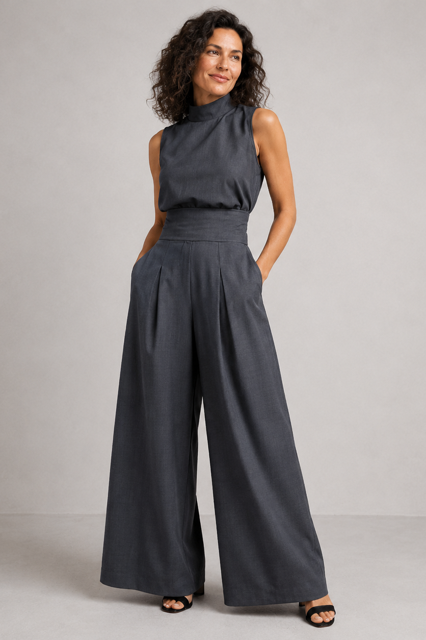 Sofia | Bamboo Linen Jumpsuit, Fluid and Elegant