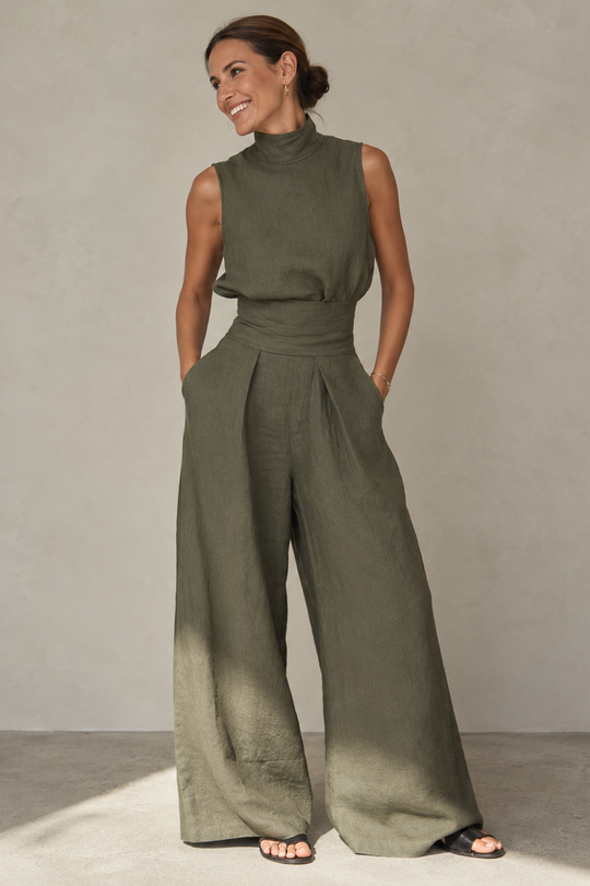Sofia | Bamboo Linen Jumpsuit, Fluid and Elegant