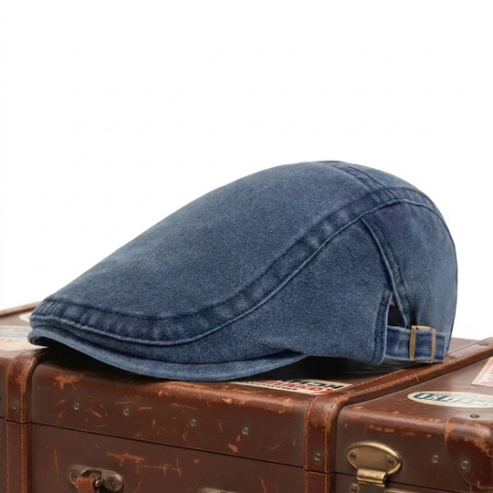 Washed Denim Flat Cap | DALLAS
