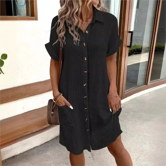 Juliette | Summer Shirt Dress with Buttons