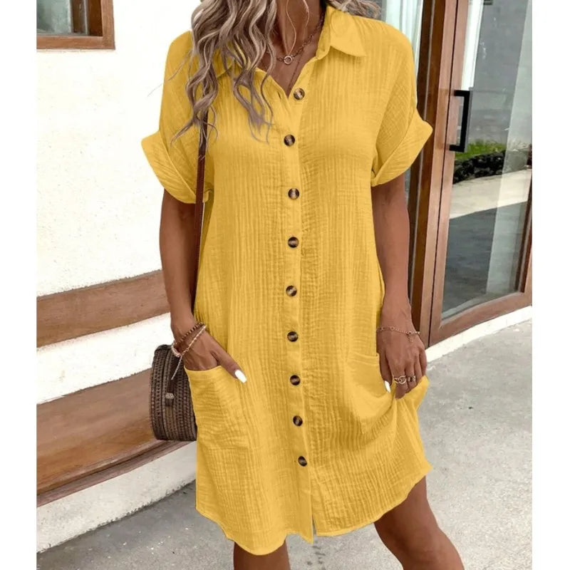 Juliette | Summer Shirt Dress with Buttons
