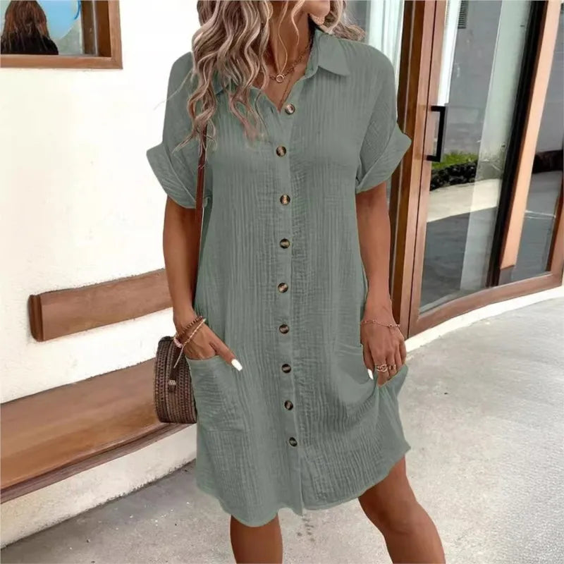 Juliette | Summer Shirt Dress with Buttons