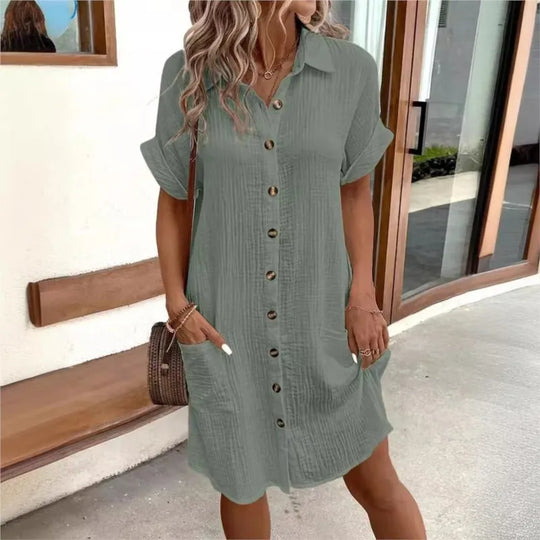 Juliette | Summer Shirt Dress with Buttons