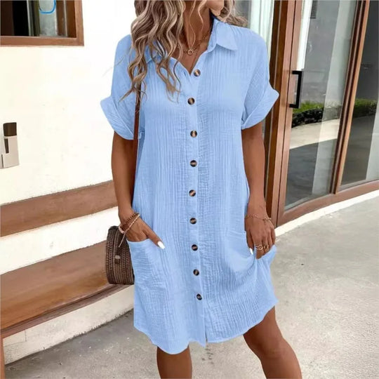 Juliette | Summer Shirt Dress with Buttons
