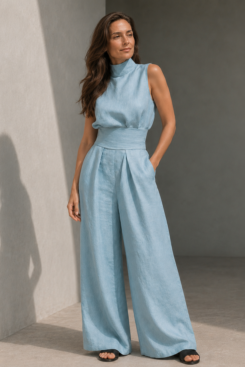 Sofia | Bamboo Linen Jumpsuit, Fluid and Elegant