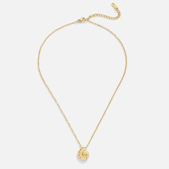 Crystal Seashell Pendant Necklace