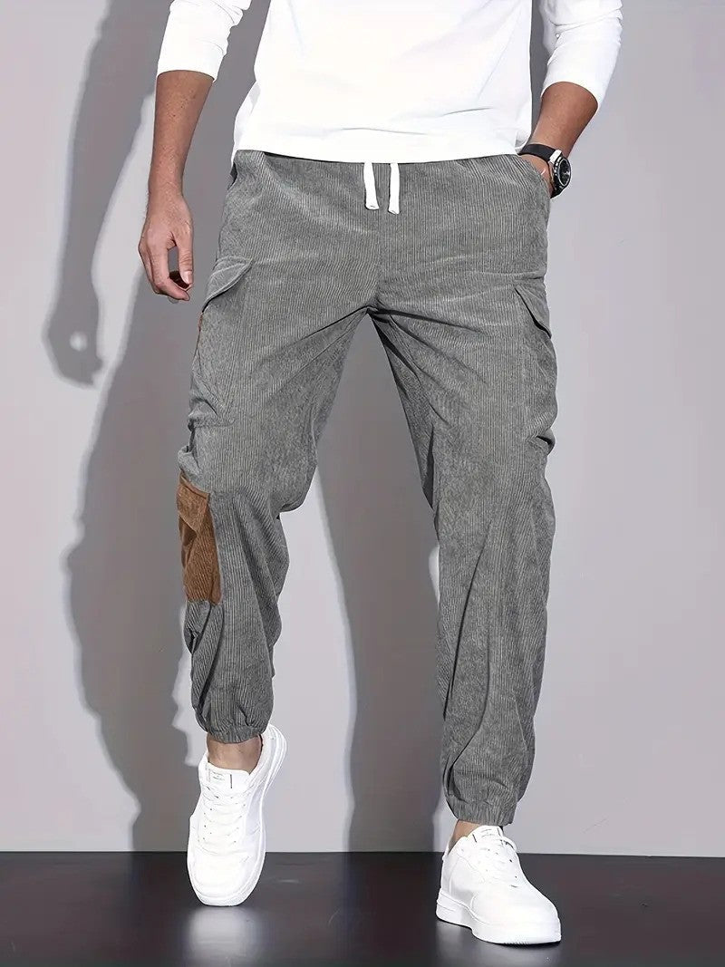 Lester | Classic Corduroy Cargo Pants with Multiple Pockets for Men
