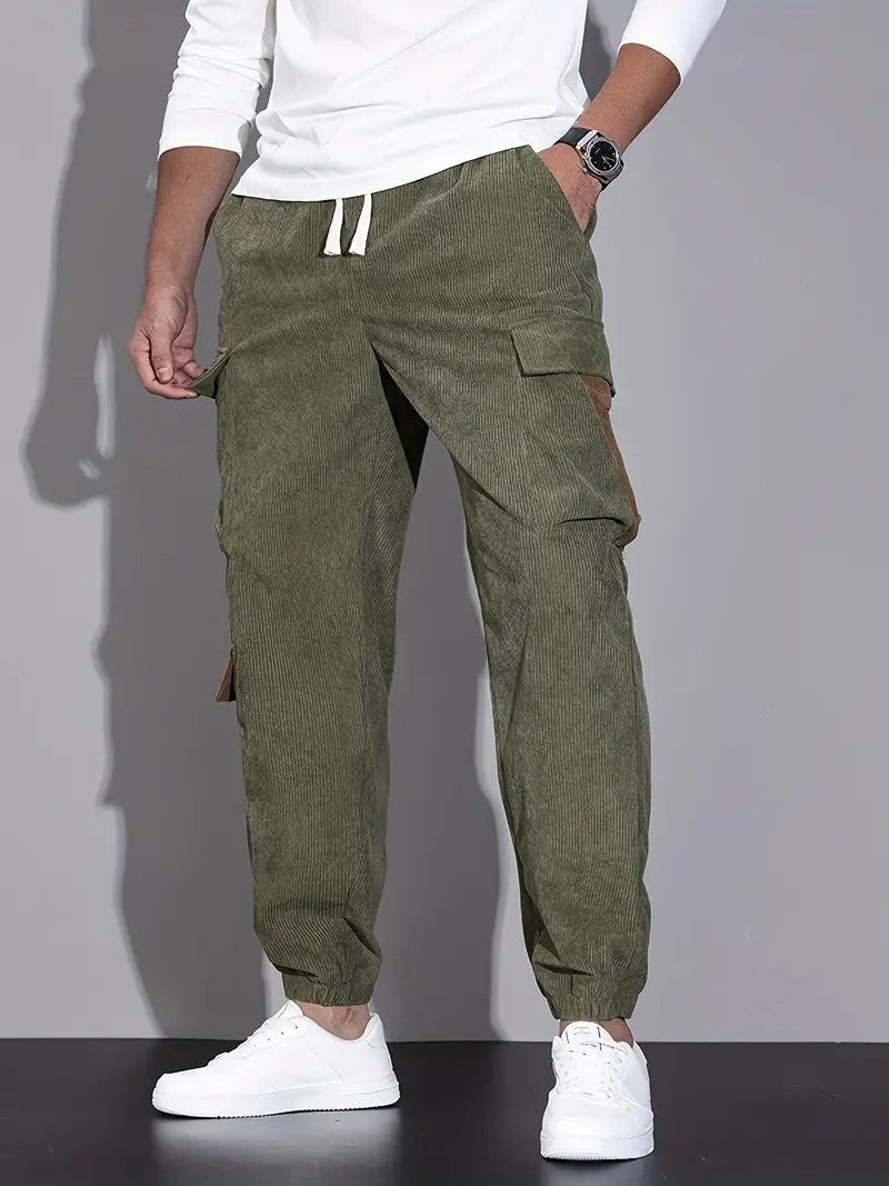 Lester | Classic Corduroy Cargo Pants with Multiple Pockets for Men
