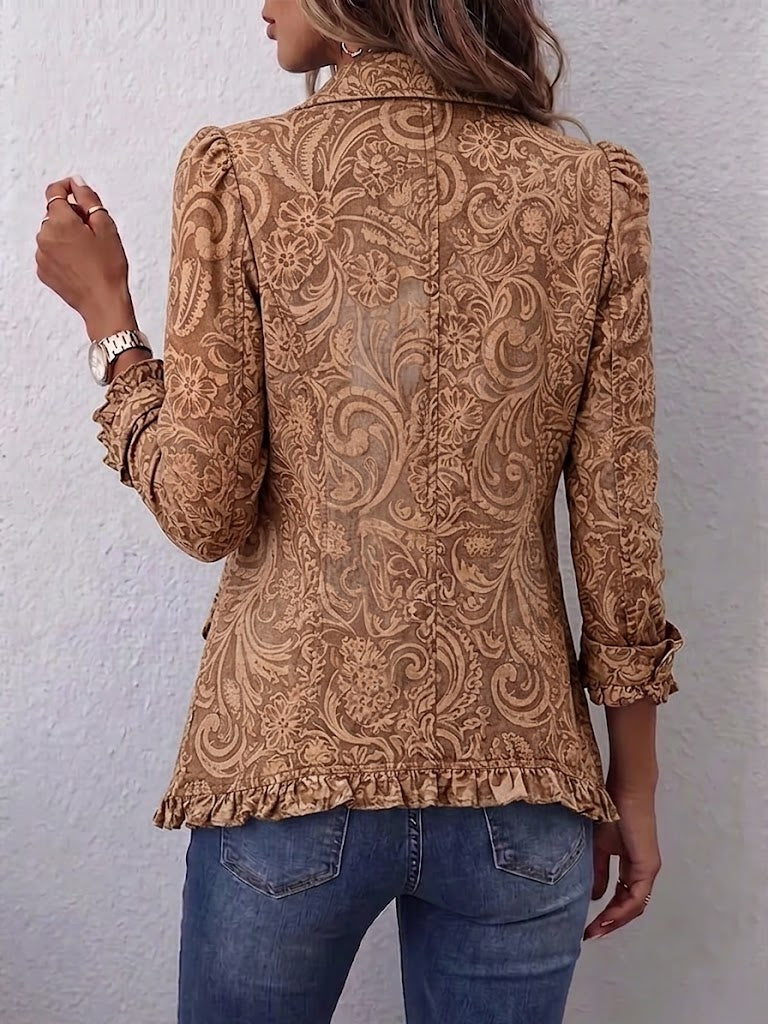 Concepción | Vintage Floral Jacket with Ruffles