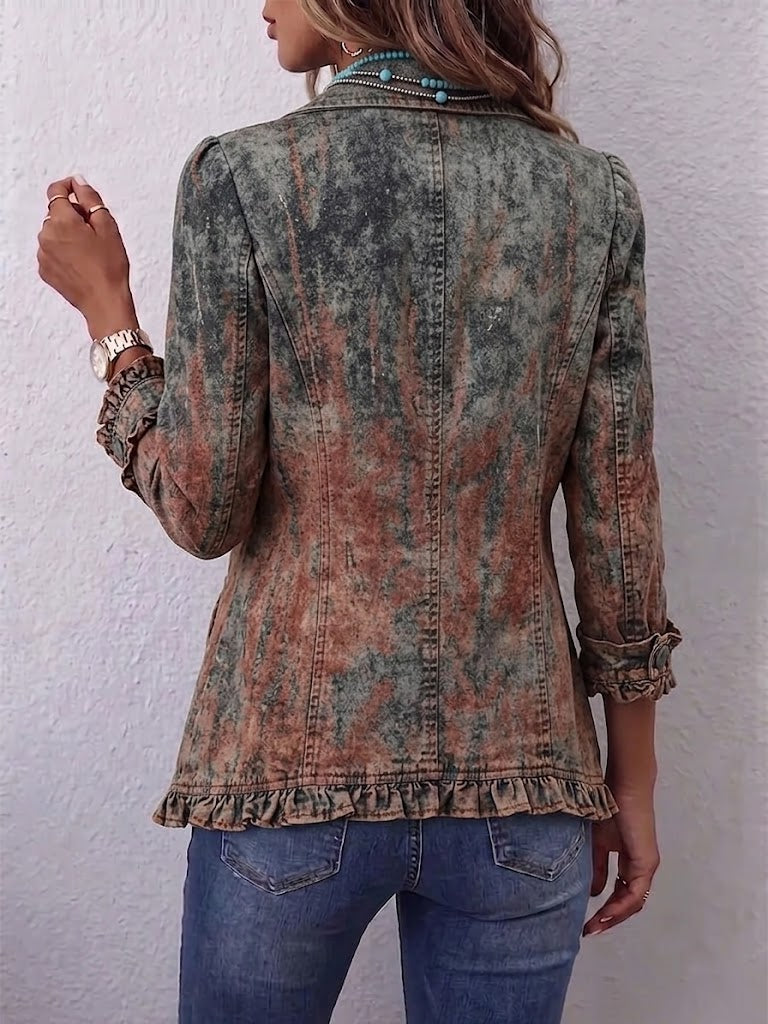 Benita | Veste Texturée Gradient avec Volants