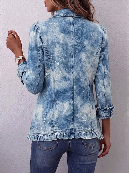 Genoveva | Botanical Ombre Jacket with Ruffles