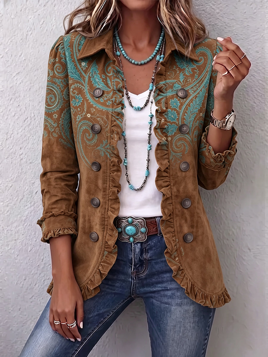 Macarena | Cashmere Jacket with Ruffles