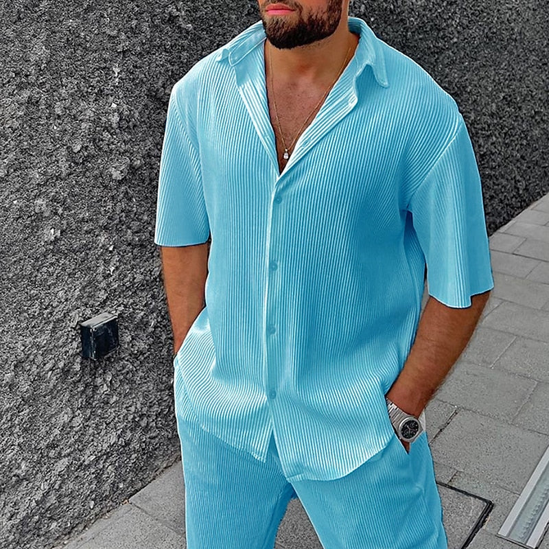 Clyde | Soft Ribbed Polo with Matching Shorts for Men