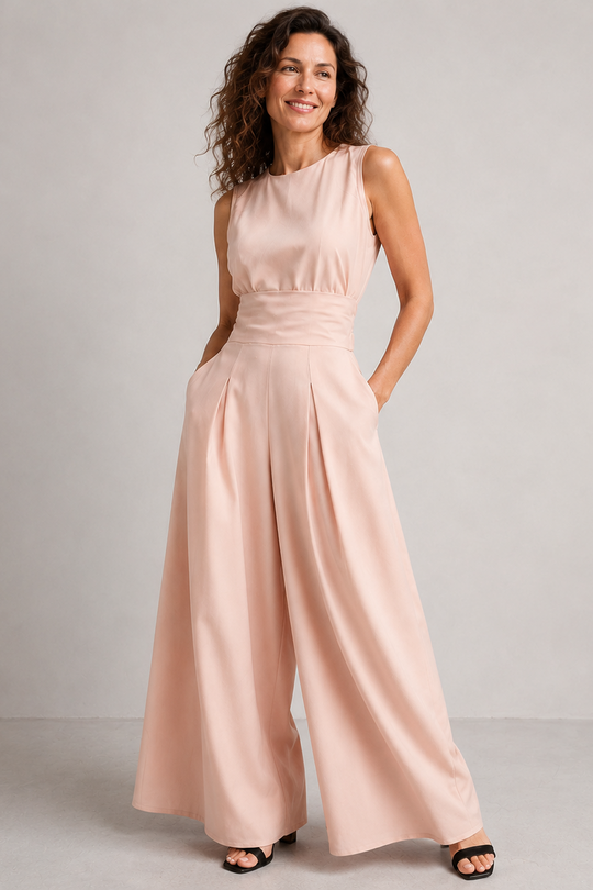 Sofia | Bamboo Linen Jumpsuit, Fluid and Elegant