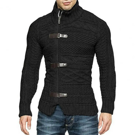 Prince | Elegant Textured Knit Turtleneck Sweater for Men