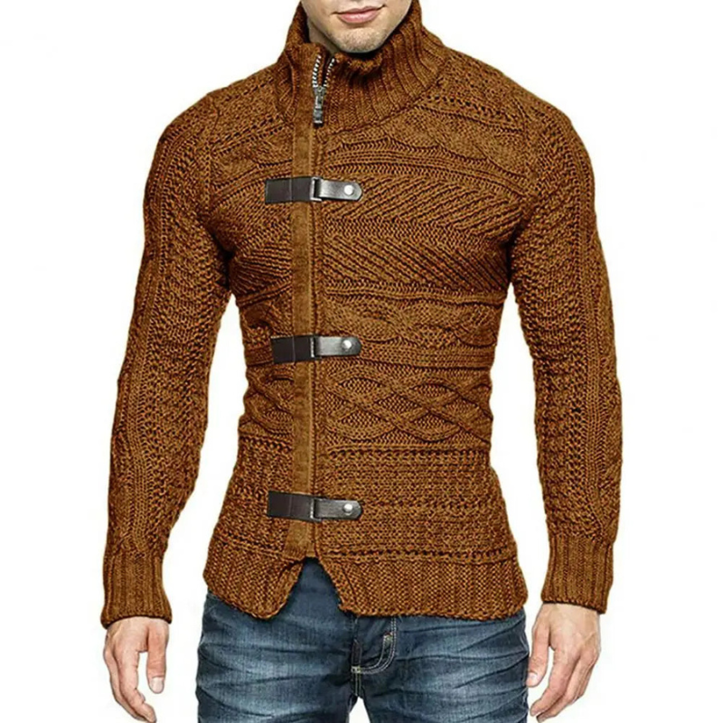 Prince | Elegant Textured Knit Turtleneck Sweater for Men