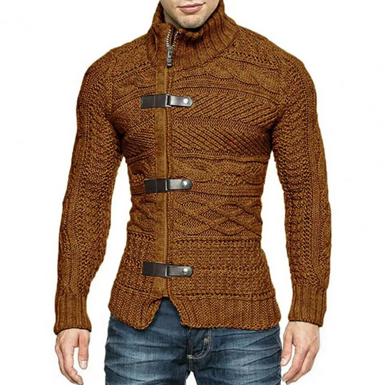 Prince | Elegant Textured Knit Turtleneck Sweater for Men