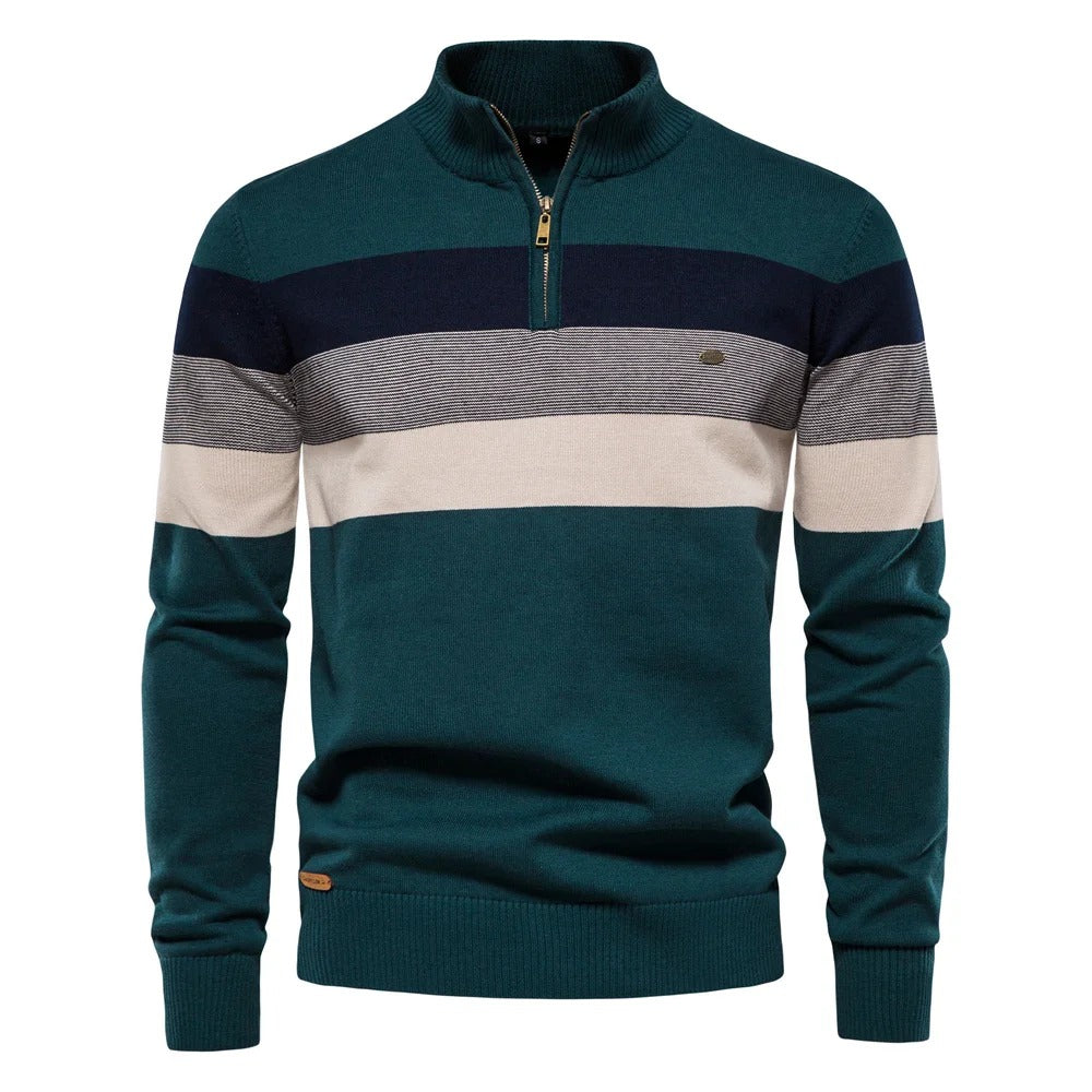 Deandre | Classic Half-Zip Sweater with Soft Warmth for Men