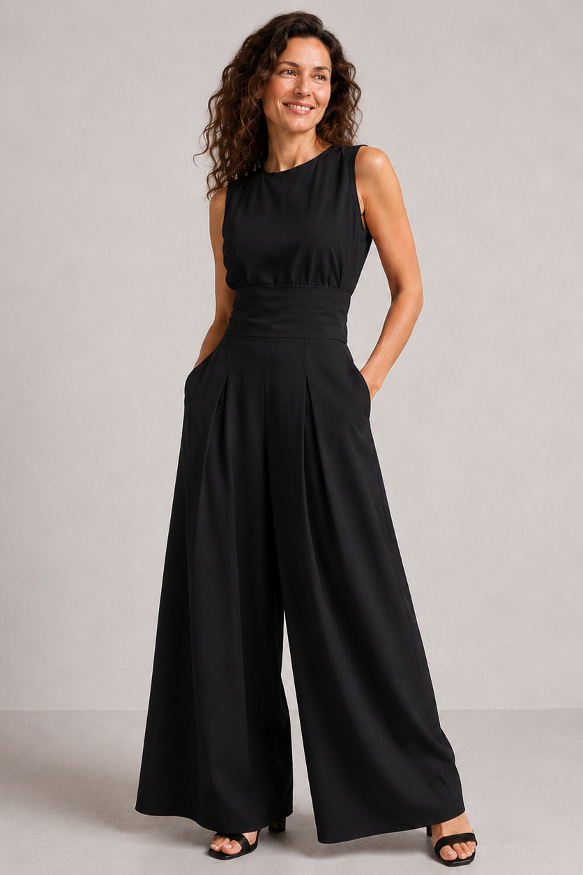 Sofia | Bamboo Linen Jumpsuit, Fluid and Elegant